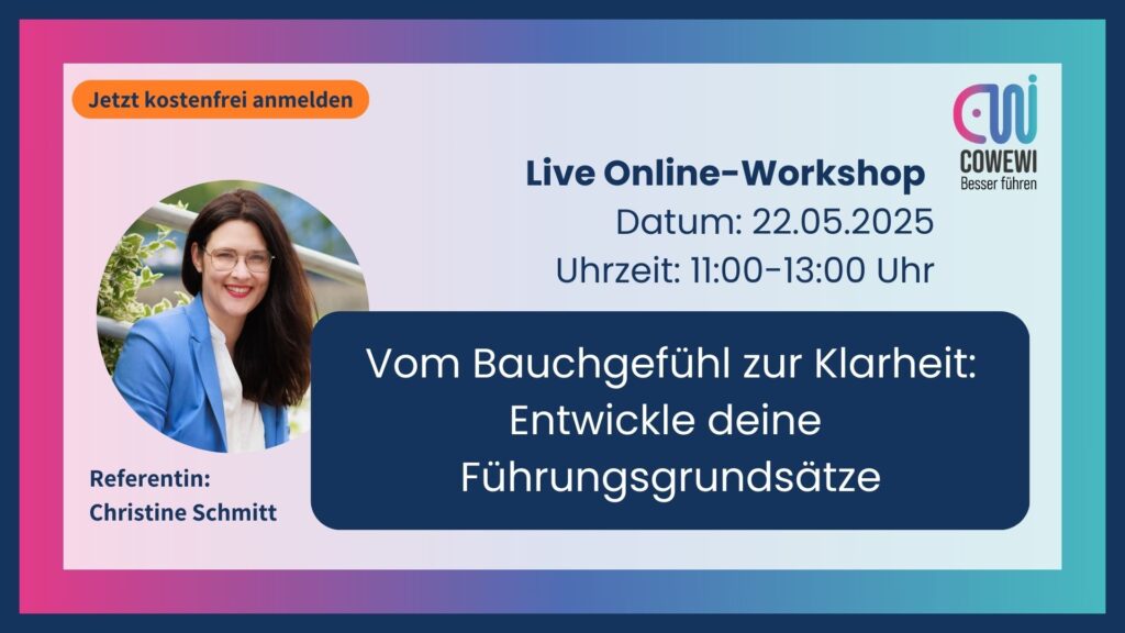 Online-Workshop für Führungskräfte - VOm Bauchgeführ zur Klarheit - Entwickel deine Führungsgrundsätze