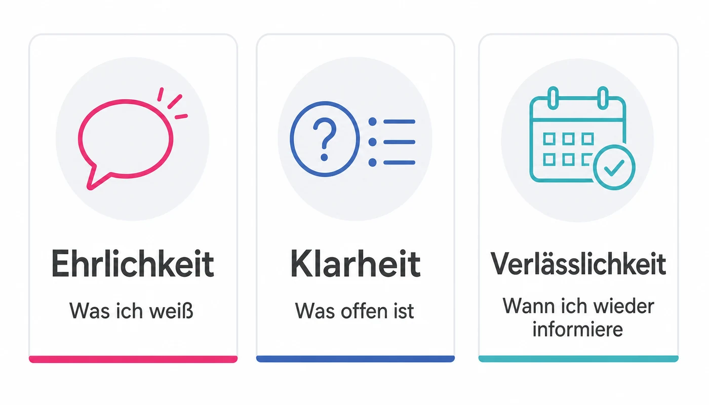 Krisenkommunikation braucht Ehrlichkeit, Klarheit und Verlässlichkeit