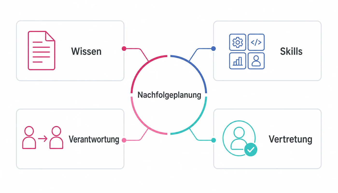 Nachfolgeplanung macht Wissen, Skills, Verantwortung und Vertretung im Team sichtbar